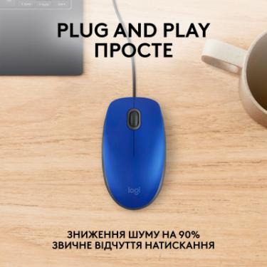 Мышка Logitech M110 Silent USB Blue Фото 2