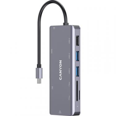 Порт-репликатор Canyon DS-11, 9 in 1 USB-C hub, HDMI, Gigabit Ethernet, T Фото