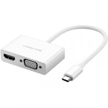 Переходник Ugreen USB Type C to HDMI + VGA MM123 white Фото