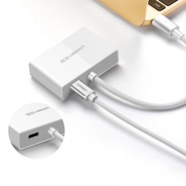 Переходник Ugreen USB Type C to HDMI + VGA MM123 white Фото 1