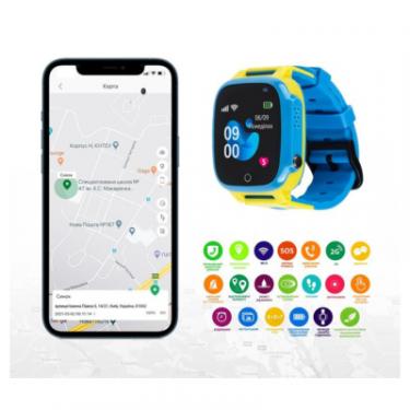 Смарт-часы Amigo GO008 GLORY GPS WIFI Blue-Yellow Фото 5
