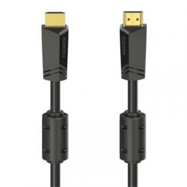 Кабель мультимедийный Hama HDMI to HDMI 10.0m 4K Ethernet Gold Black Фото