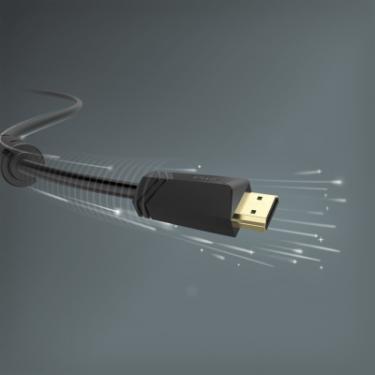 Кабель мультимедийный Hama HDMI to HDMI 10.0m 4K Ethernet Gold Black Фото 1