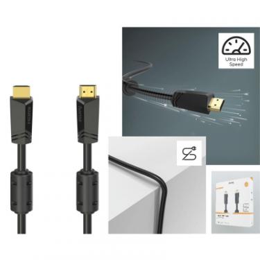 Кабель мультимедийный Hama HDMI to HDMI 10.0m 4K Ethernet Gold Black Фото 3