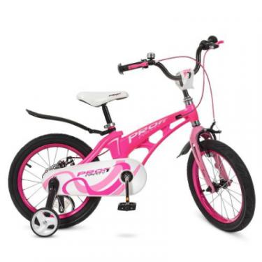 Детский велосипед Prof1 18" Infinity Малиновий з рожевим Фото