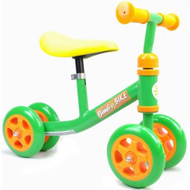 Беговел Bimbo Bike зелено-помаранчевий 14.5" Фото 1