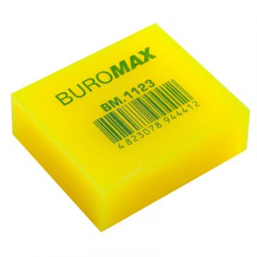 Ластик Buromax NEON, прямокутна 40x35x14 мм, м'який пластик, асор Фото 1