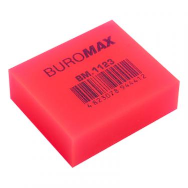 Ластик Buromax NEON, прямокутна 40x35x14 мм, м'який пластик, асор Фото 3