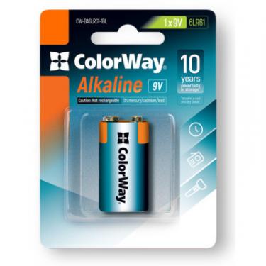 Батарейка ColorWay Крона 6LR61 9V Alkaline Power * 1 Фото 1