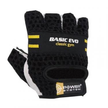 Перчатки для фитнеса Power System Basic EVO PS-2100 Black Yellow Line M Фото 2