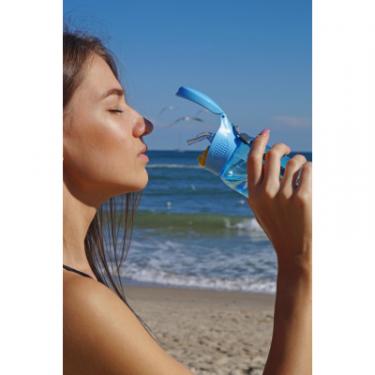Бутылка для воды Casno 400 мл KXN-1195 Синя восьминіг з соломинкою Фото 5