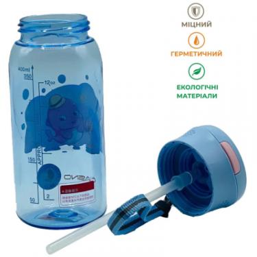 Бутылка для воды Casno 400 мл KXN-1195 Синя восьминіг з соломинкою Фото 7