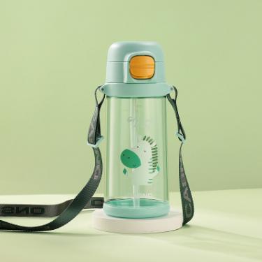 Бутылка для воды Casno 690 мл KXN-1219 Зелена Зебра з соломинкою Фото 1