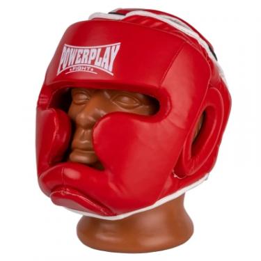 Боксерский шлем PowerPlay 3100 PU Червоний L Фото 1