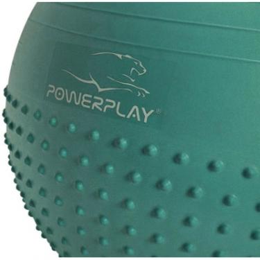 Мяч для фитнеса PowerPlay 4003 65см Зелений + помпа Фото 1