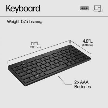Клавиатура HP 350 Compact Multi-Device Bluetooth UA Black Фото 7