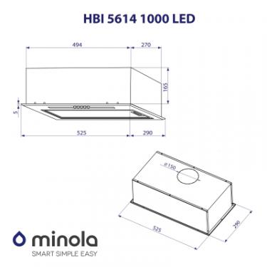 Вытяжка кухонная Minola HBI 5614 I 1000 LED Фото 9