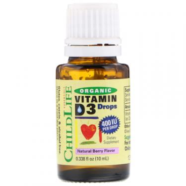 Витамин ChildLife Жидкий Витамин D3 для Детей со Вкусом Ягод, 400 МЕ Фото