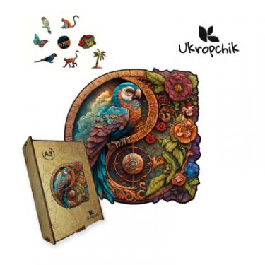 Пазл Ukropchik дерев'яний Папуга в Тропіках size - L в коробці з Фото