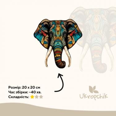 Пазл Ukropchik дерев'яний Тропічний Слон size - M в коробці з наб Фото 1