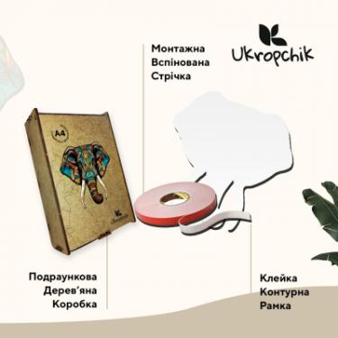 Пазл Ukropchik дерев'яний Тропічний Слон size - M в коробці з наб Фото 2