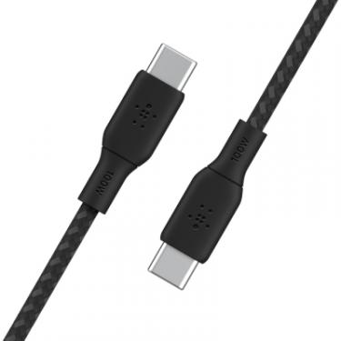 Дата кабель Belkin USB-C to USB-C 3.0m 100W black Фото 3