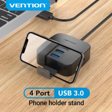 Концентратор Vention USB 3.0 to 4xUSB 3.0 + MicroUSB black Фото 5