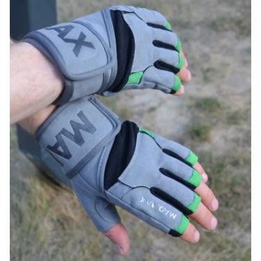Перчатки для фитнеса MadMax MFG-860 Wild Grey/Green XL Фото 6