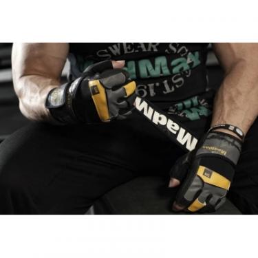Перчатки для фитнеса MadMax MFG-880 Signature Black/Grey/Yellow XXL Фото 9