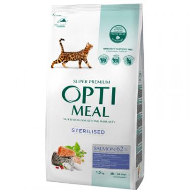 Сухой корм для кошек Optimeal для стерилізованих/кастрованих з лососем 1.5 кг Фото 1