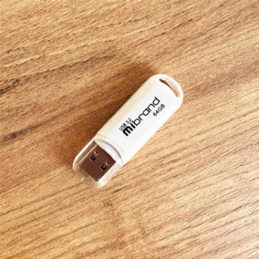 USB флеш накопитель Mibrand 64GB Marten White USB 3.2 Фото 1