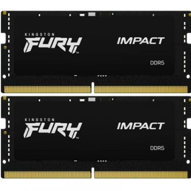 Модуль памяти для ноутбука Kingston Fury (ex.HyperX) SoDIMM DDR5 32GB (2x16GB) 5600 MHz Impact Black Фото