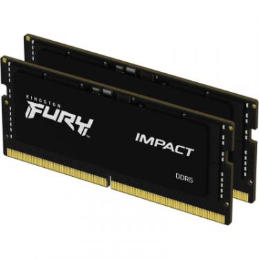 Модуль памяти для ноутбука Kingston Fury (ex.HyperX) SoDIMM DDR5 32GB (2x16GB) 5600 MHz Impact Black Фото 1