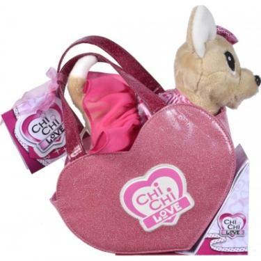 Мягкая игрушка Chi Chi Love Собачка Рожеве серце з сумочкою 20 см Фото 5