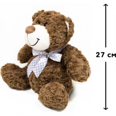Мягкая игрушка Grand Ведмідь коричневий, з бантом 27 см Фото 2