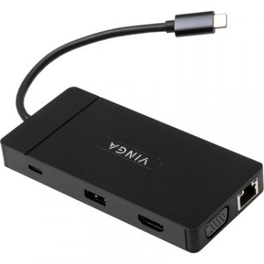 Концентратор Vinga USB-C 3.1 to VGA+HDMI+RJ45+3xUSB3.0+USB2.0+SD/TF+P Фото 4