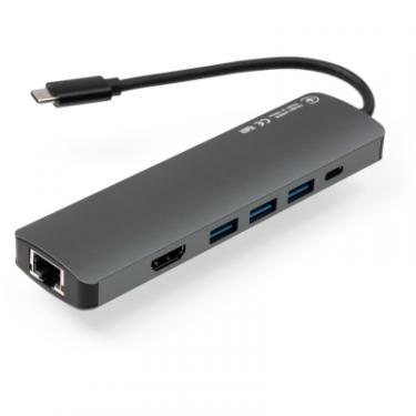 Концентратор Vinga USB-C 3.1 to HDMI+RJ45_1Gbps+3xUSB3.0+SD/TF+PD100W Фото 3
