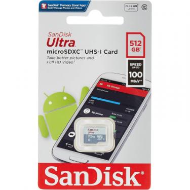 Карта памяти SanDisk 512GB microSDXC class 10 UHS-I Ultra Фото 1