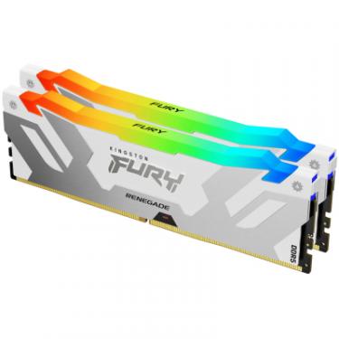 Модуль памяти для компьютера Kingston Fury (ex.HyperX) DDR5 64GB (2x32GB) 6000 MHz Renegade RGB White XMP Фото 1