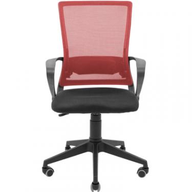 Офисное кресло Richman Робін Пластик Піастра Сітка чорна + червона Фото 1
