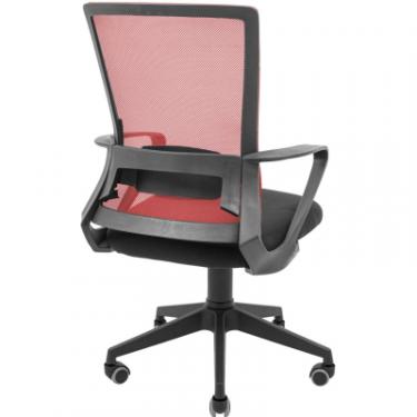 Офисное кресло Richman Робін Пластик Піастра Сітка чорна + червона Фото 3