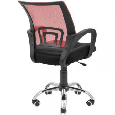 Офисное кресло Richman Спайдер Ю Хром Піастра Сітка чорна + червона Фото 3