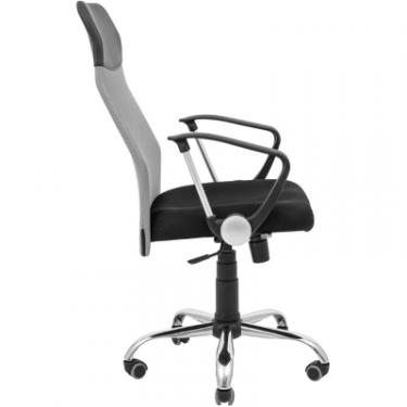 Офисное кресло Richman Ультра Ю Хром M-1 (Tilt) Сітка чорна + сіра Фото 2