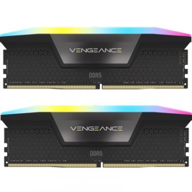 Модуль памяти для компьютера Corsair DDR5 48GB (2x24GB) 6400 MHz Vengeance RGB Black Фото