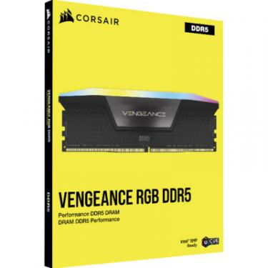 Модуль памяти для компьютера Corsair DDR5 48GB (2x24GB) 6400 MHz Vengeance RGB Black Фото 4
