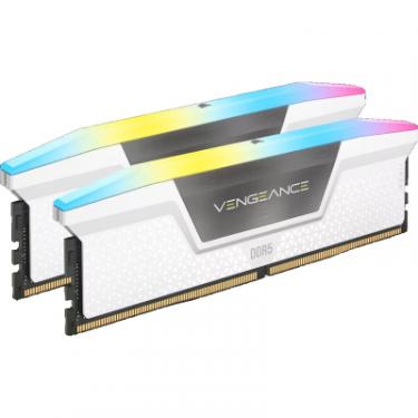 Модуль памяти для компьютера Corsair DDR5 32GB (2x16GB) 6400 MHz Vengeance RGB White Фото 1
