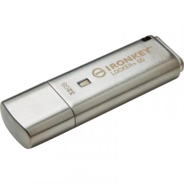 USB флеш накопитель Kingston 32GB IronKey Locker Plus 50 AES Encrypted USB 3.2 Фото 1