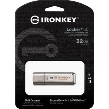 USB флеш накопитель Kingston 32GB IronKey Locker Plus 50 AES Encrypted USB 3.2 Фото 4