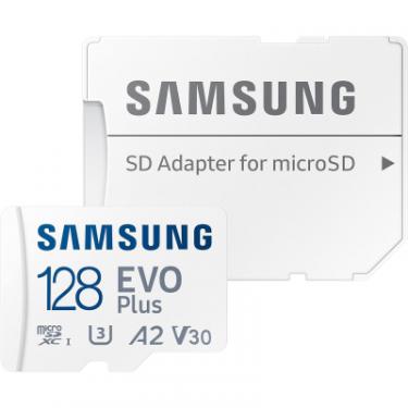 Карта памяти Samsung microSDXC 128GB C10 UHS-I R130MB/s Evo Plus + SD Фото 4
