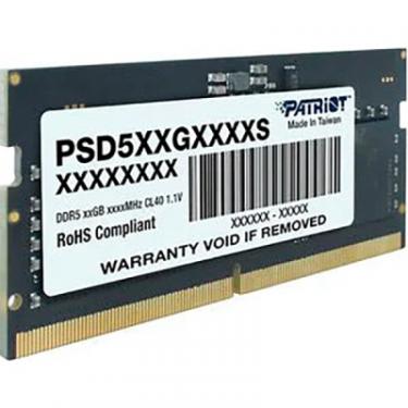 Модуль памяти для ноутбука Patriot SoDIMM DDR5 8GB 5600 MHz Фото 1